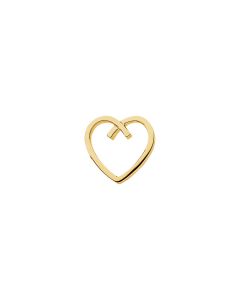 14kt Yellow Heart Chain Slide