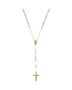 Tri-Color Rosary Necklace