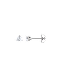 14kt White 1/4 CTW Diamond Friction Post Stud Earrings