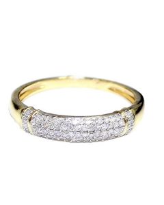 Diamond Wedding Anniversary Band Ring 0.18ct 10k 3.5mm Wide Yellow Gold