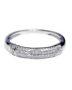 Diamond Wedding Anniversary Band Ring 0.18ct 10k 3.5mm Wide White gold