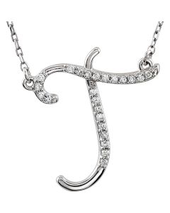 Diamond Initial Necklace 