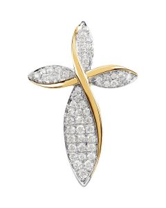 3/8 CTW Diamond Cross