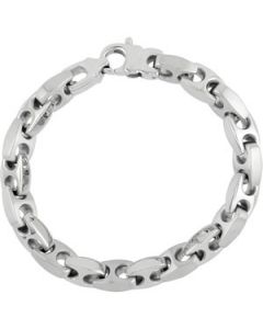 9Mm Satin & Polished Link Brc N\A  09.00 Inch