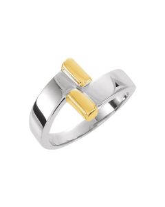 14kt Two-Tone Bypass Ring