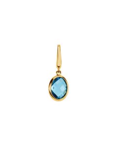 Genuine Swiss Blue Topaz Charm