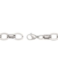 8Mm Double Link Bracelet N\A  07.50 Inch