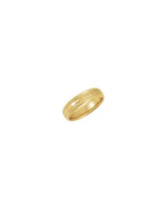 14kt Yellow 6mm Design Band Size 11