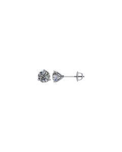14kt White 1 CTW Diamond Threaded Post Earrings