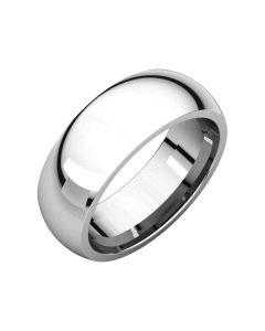 10kt White 7mm Comfort Fit Band