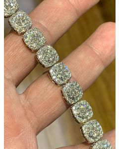 Mens Diamond Bracelet 9.1ctw 10k Gold 