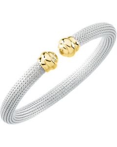 Cuff Bracelet Sterling Silver & 14K Yellow Gold Ss/14Ky