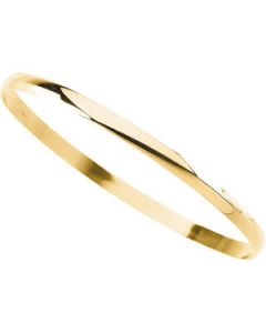 Half Round Bracelet 14K Yellow Gold 04.00 Mm