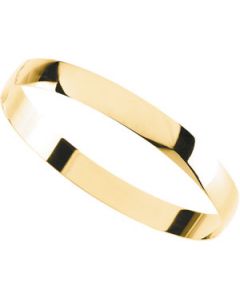 Half Round Bracelet 14K Yellow Gold 08.00 Mm