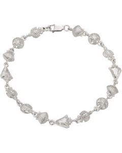 4 Charm Mini Turtle Bracelet Sterling Silver  07.50 Inch 4 Charm Mini Turtle Bracelet