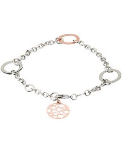 Rose Gold Plate Sterling Silver Fashion Bracelet Sterling Silver  08.00 Inch Bronze Plated Sterling Silver Fashion Bracelet