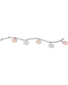 Rose Gold Plated Sterling Silver Fashion Bracelet Sterling Silver  08.00 Inch Bronze Plated Sterling Silver Fashion Bracelet