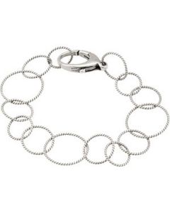 Oxidized Sterling Silver Link Bracelet Sterling Silver  07.50 Inch Oxidized Sterking Silver Link Bracelet