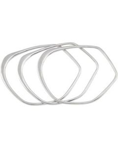 Set Of Three Bangle Bracelets Sterling Silver  Bracelets Set Of Three Bangle Bracelets
