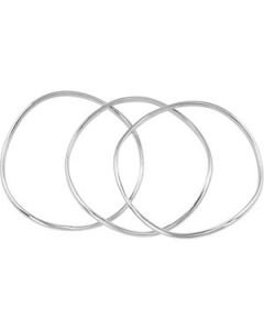 Set Of Three Bangle Bracelets Sterling Silver  Bracelets Set Of Three Bangle Bracelets