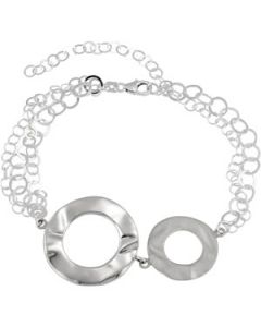Fashion Link Bracelet With 2 Extention Sterling Silver  07.50 Inch Fashion Link Bracelet W/2 Extention