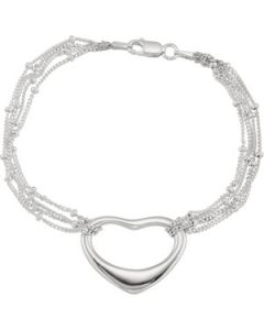 Fashion Bracelet Sterling Silver  07.00 Inch Fashion Bracelet