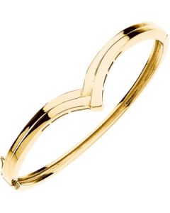 Hinged Bangle Bracelet 14K Yellow Gold Bracelet