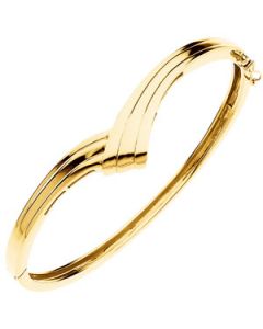 Hinged Bangle Bracelet 14K Yellow Gold Bracelet