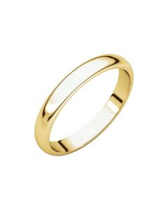 18kt Yellow 3mm Half Round Band