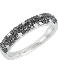 Black & White Diamond Anniversary Band 