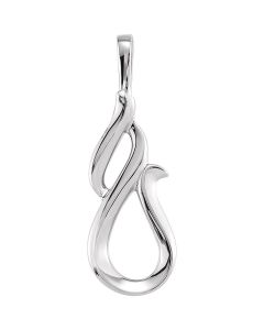 14kt White Freeform Pendant