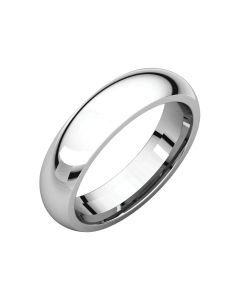 14kt White 5mm Comfort Fit Band