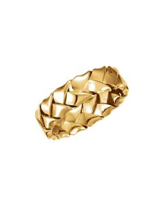 14kt Yellow 6mm Hand Woven Band Size 11