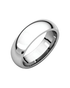 14kt White 6mm Comfort Fit Band