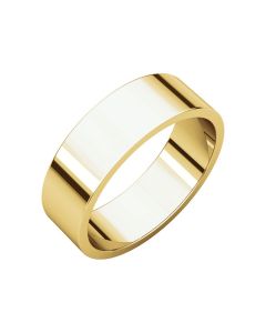 14kt Yellow 6mm Flat Band
