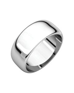 Platinum 8mm Half Round Band