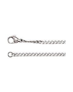 Stainless Steel 3.2mm Diamond-Cut Curb 24