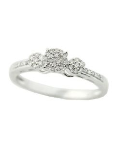 0.15cttw Diamond Engagement Promise Ring 10K White Gold