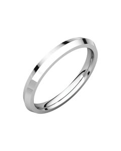 Platinum 2.5mm Knife Edge Comfort Fit Band