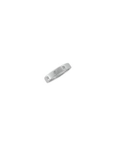 14kt White 4.75mm .05 CTW Men's Band