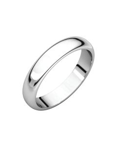 14kt White 4mm Half Round Band