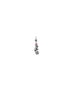 Bear on Unicycle Charm with Enamel Hat