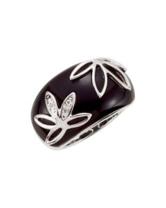 Genuine Onyx & Diamond Ring