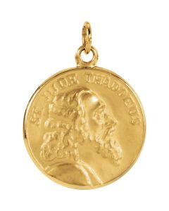 14kt Yellow 15.25mm St. Jude Thaddeus Medal