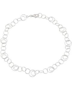 Link Necklace Sterling Silver  17.00 Inch Link Necklace
