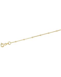 Beaded Curb Chain 14K Yellow Gold 16 Inch