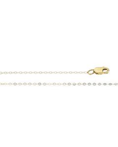 Lasered Titan Gold Curb Chain 14K Yellow Gold 20 Inch