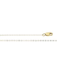 Lasered Titan Gold Curb Chain 14K Yellow Gold 24 Inch
