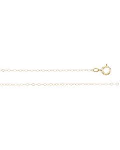 Lasered Titan Gold Curb Chain 14K Yellow Gold 24 Inch