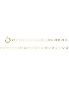 Lasered Titan Gold Cable Chain 14K Yellow Gold 24 Inch